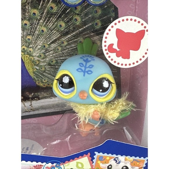 NEW LPS Littlest Pet Shop Peacock #1069 Postcard Pets 2009 Hasbro - Picture 2 of 5